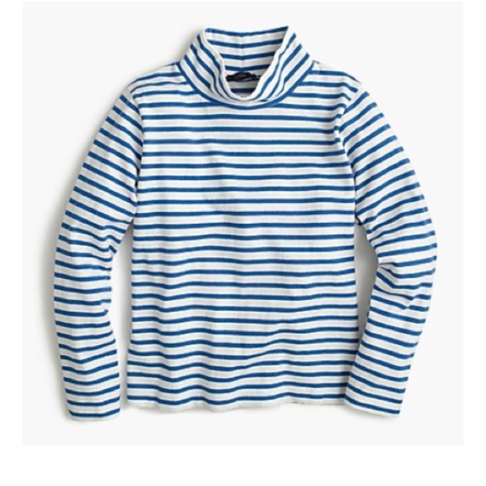 J. Crew Sailor-stripe funnelneck T-shirt